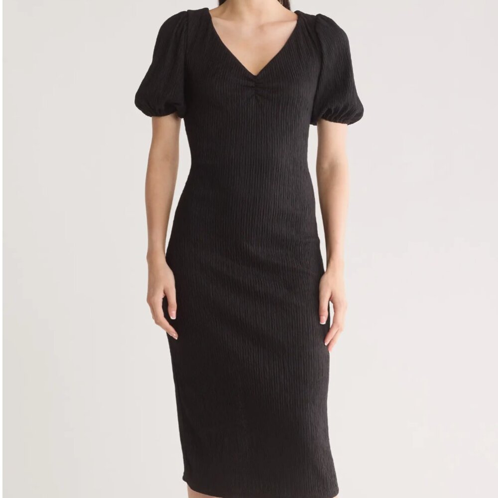 Lush Plissé Tie-Back Body-Con Dress